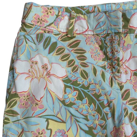 Talbots Perfect Colorful Floral Print Chino Shorts Size 2 - Picture 2 of 11